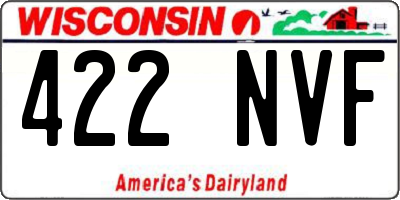 WI license plate 422NVF