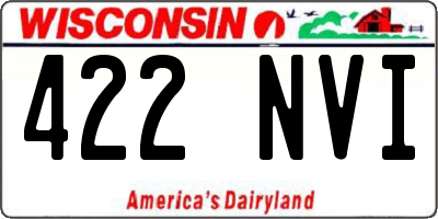 WI license plate 422NVI