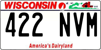 WI license plate 422NVM