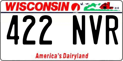 WI license plate 422NVR