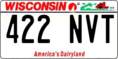 WI license plate 422NVT
