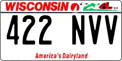 WI license plate 422NVV