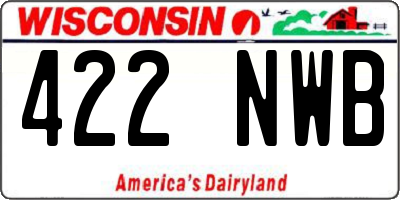 WI license plate 422NWB