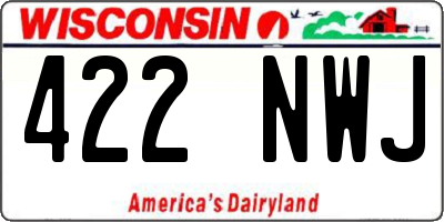 WI license plate 422NWJ