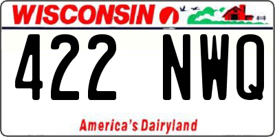 WI license plate 422NWQ
