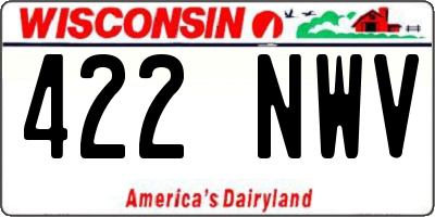 WI license plate 422NWV