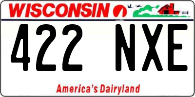 WI license plate 422NXE