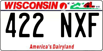 WI license plate 422NXF