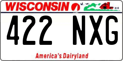 WI license plate 422NXG