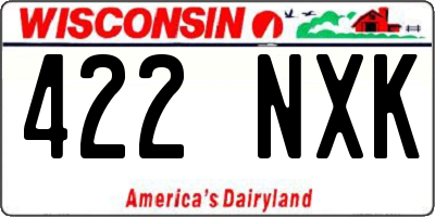 WI license plate 422NXK