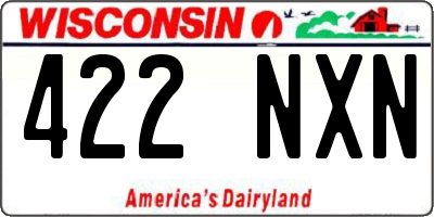 WI license plate 422NXN