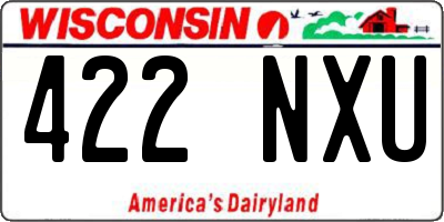 WI license plate 422NXU