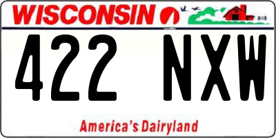 WI license plate 422NXW