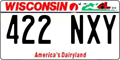 WI license plate 422NXY