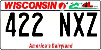 WI license plate 422NXZ