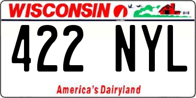 WI license plate 422NYL