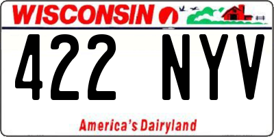 WI license plate 422NYV