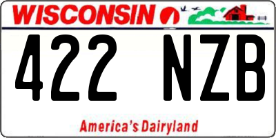 WI license plate 422NZB