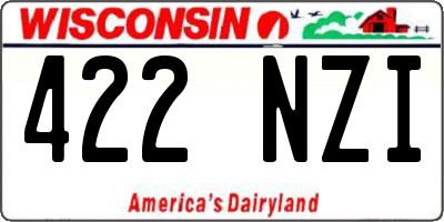 WI license plate 422NZI