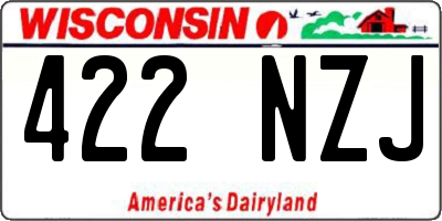 WI license plate 422NZJ
