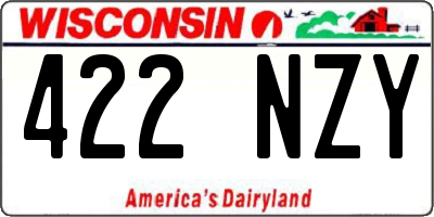 WI license plate 422NZY