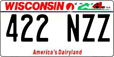 WI license plate 422NZZ