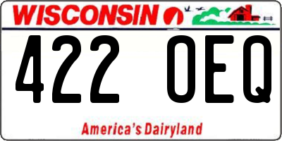 WI license plate 422OEQ