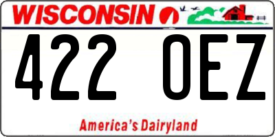 WI license plate 422OEZ