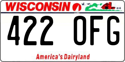 WI license plate 422OFG