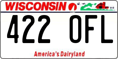 WI license plate 422OFL