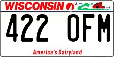 WI license plate 422OFM