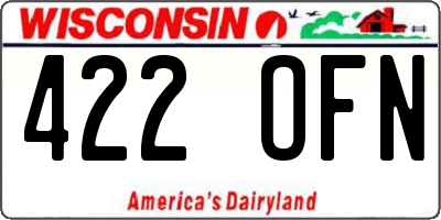 WI license plate 422OFN