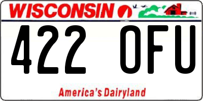 WI license plate 422OFU