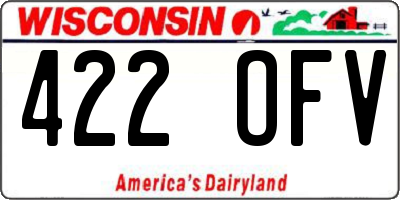 WI license plate 422OFV