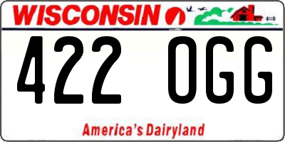 WI license plate 422OGG