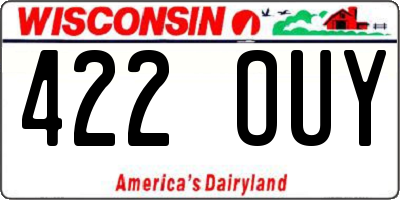 WI license plate 422OUY