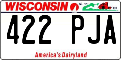 WI license plate 422PJA