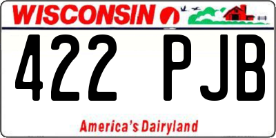 WI license plate 422PJB