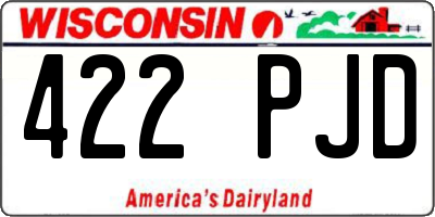 WI license plate 422PJD
