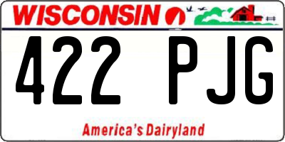 WI license plate 422PJG