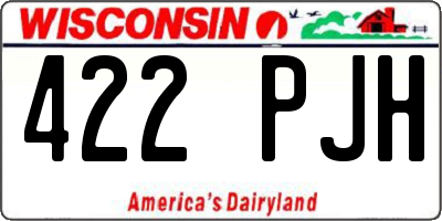 WI license plate 422PJH