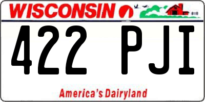 WI license plate 422PJI
