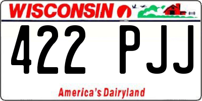 WI license plate 422PJJ
