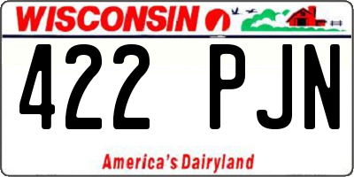 WI license plate 422PJN