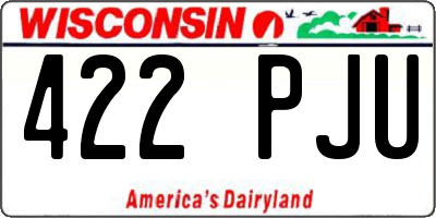 WI license plate 422PJU