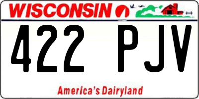 WI license plate 422PJV