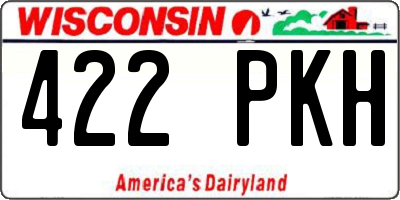 WI license plate 422PKH
