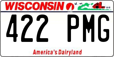 WI license plate 422PMG