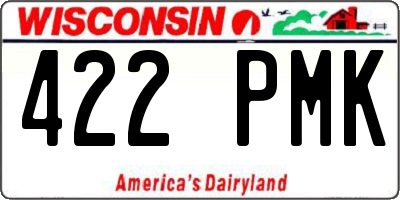 WI license plate 422PMK