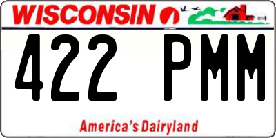 WI license plate 422PMM